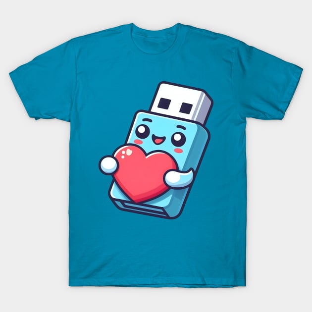 USB Love T-Shirt by Theme Fusion
